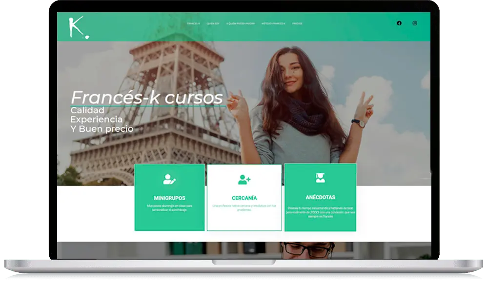 Imagen pantalla web Francés-K