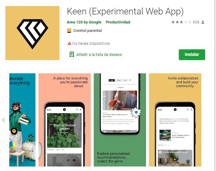 Spoiler Digital: app Keen Android